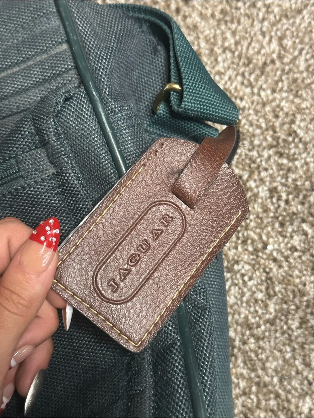 vintage jaguar duffle/messenger bag